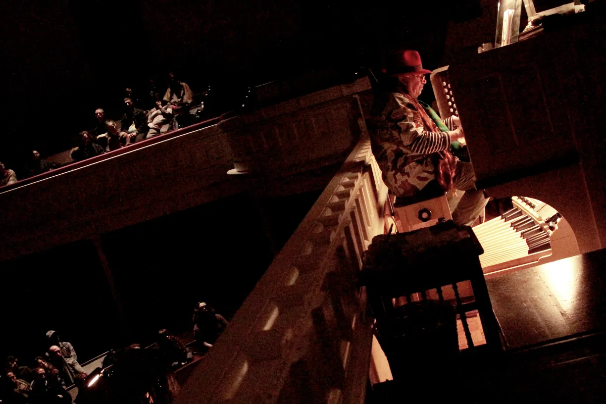 Charlemagne Palestine at Plymouth Church by Bradley Buehring, March 2014