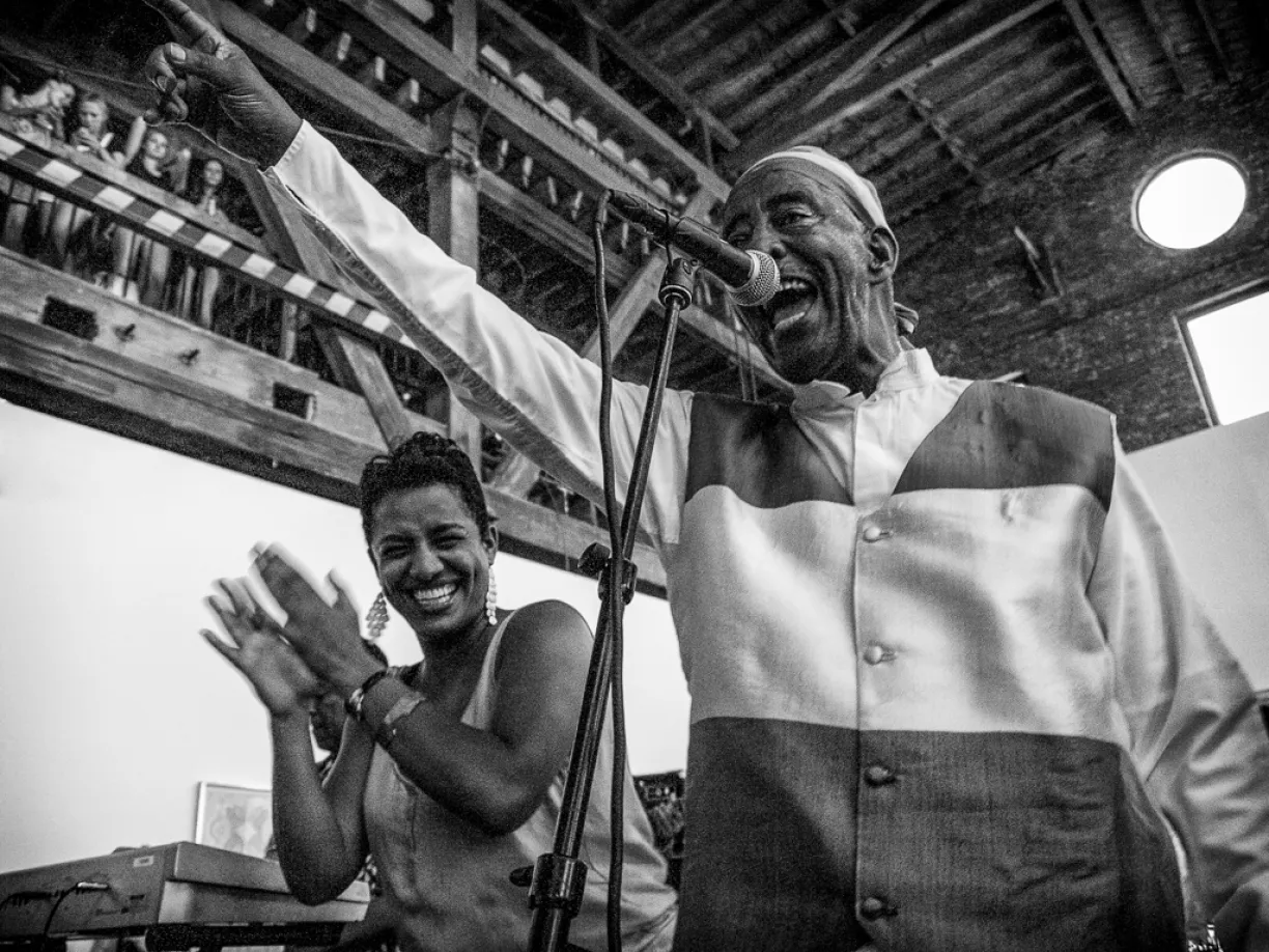 Mahmoud Ahmed at Pioneer Works by Reuben Radding, July 2014